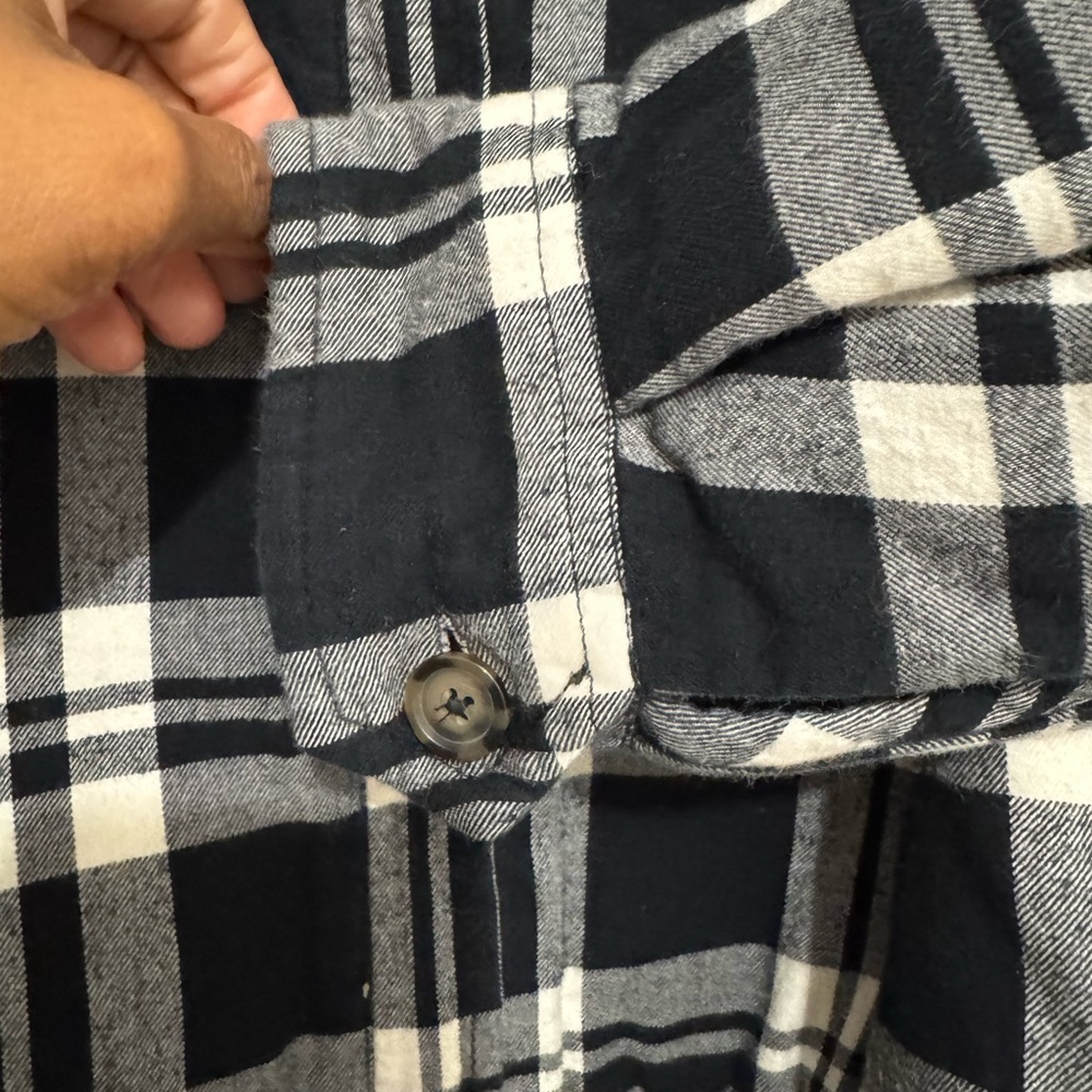 Flannel Hoodie Jacket Fleece Lined Flannel Shirt Plaid Zip Up - Picture 5 of 12